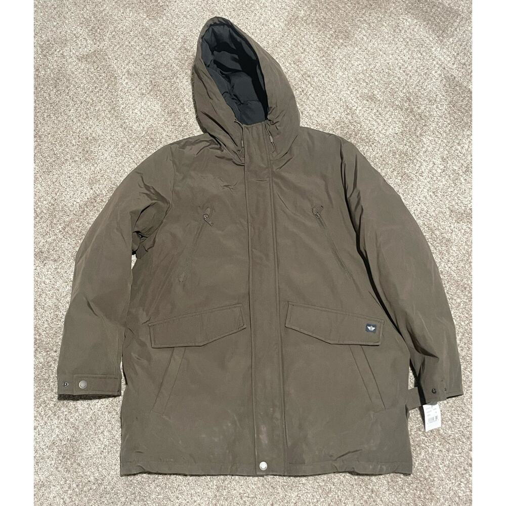 Dockers Men's Arctic Heavyweight Water Resistant Fern Brown Parka Jacket, Size M